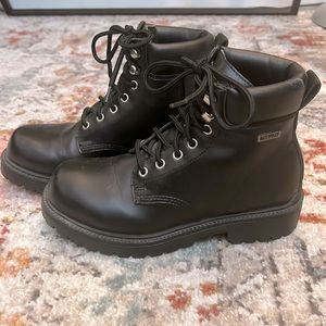 Dolls Kill Waterproof Black Combat Boots